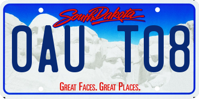 SD license plate 0AUT08
