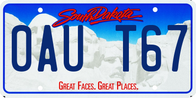 SD license plate 0AUT67