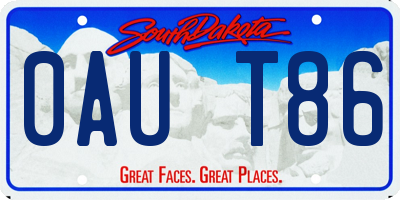 SD license plate 0AUT86