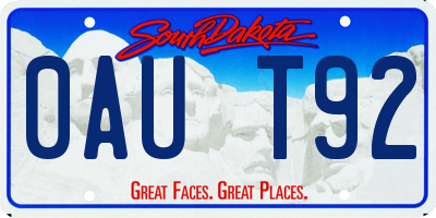 SD license plate 0AUT92