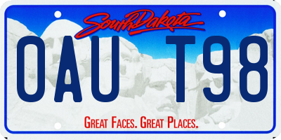 SD license plate 0AUT98
