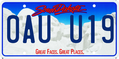 SD license plate 0AUU19