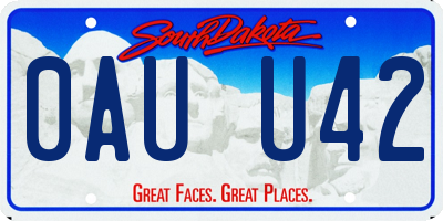 SD license plate 0AUU42