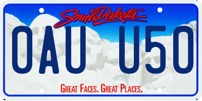 SD license plate 0AUU50