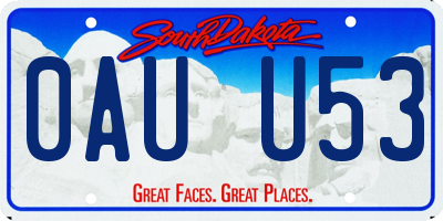 SD license plate 0AUU53