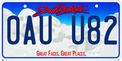 SD license plate 0AUU82