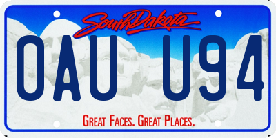 SD license plate 0AUU94