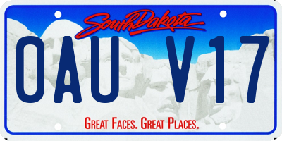SD license plate 0AUV17