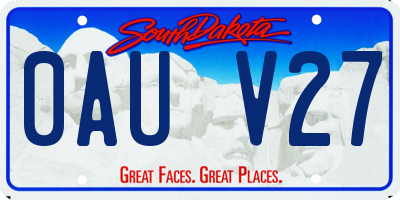 SD license plate 0AUV27