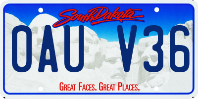 SD license plate 0AUV36