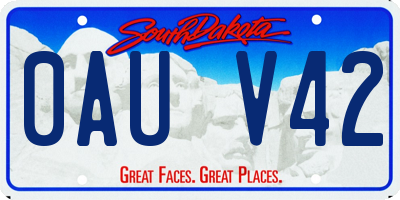 SD license plate 0AUV42