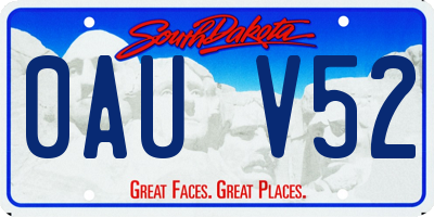SD license plate 0AUV52