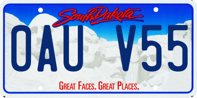 SD license plate 0AUV55