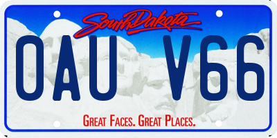 SD license plate 0AUV66