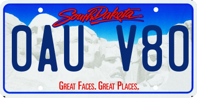 SD license plate 0AUV80