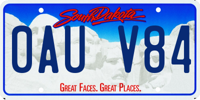 SD license plate 0AUV84