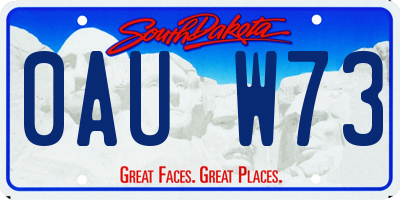 SD license plate 0AUW73