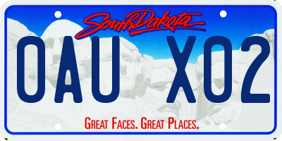 SD license plate 0AUX02