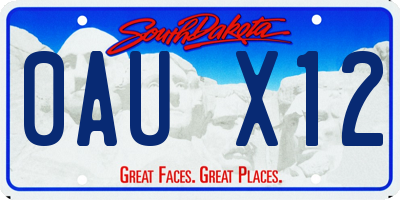 SD license plate 0AUX12