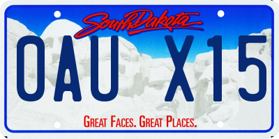 SD license plate 0AUX15