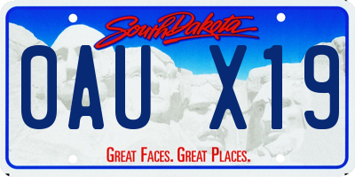 SD license plate 0AUX19