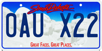 SD license plate 0AUX22