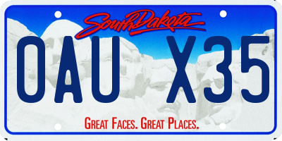 SD license plate 0AUX35