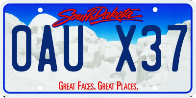 SD license plate 0AUX37