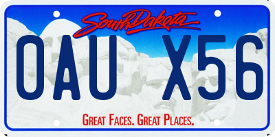 SD license plate 0AUX56