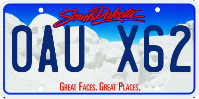SD license plate 0AUX62