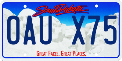 SD license plate 0AUX75
