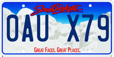 SD license plate 0AUX79
