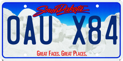 SD license plate 0AUX84