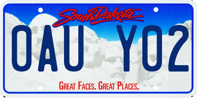 SD license plate 0AUY02