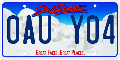 SD license plate 0AUY04