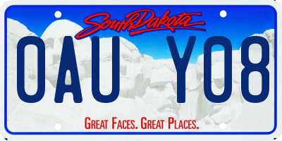 SD license plate 0AUY08
