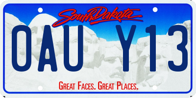SD license plate 0AUY13