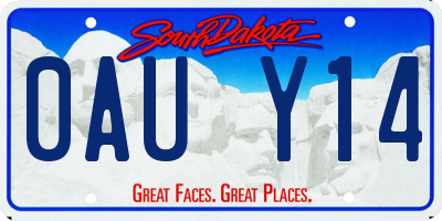 SD license plate 0AUY14