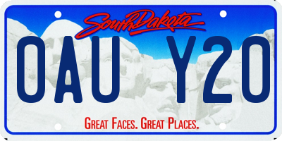 SD license plate 0AUY20