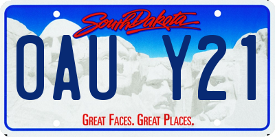 SD license plate 0AUY21