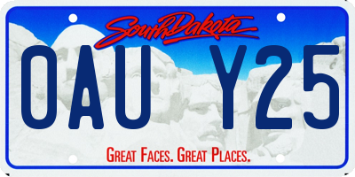 SD license plate 0AUY25