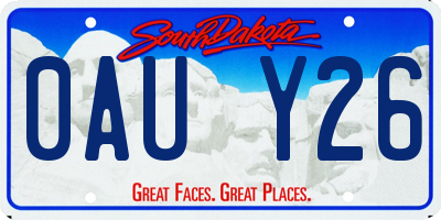 SD license plate 0AUY26