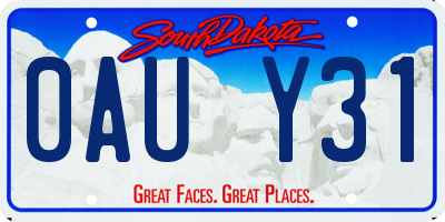 SD license plate 0AUY31