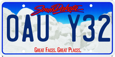 SD license plate 0AUY32