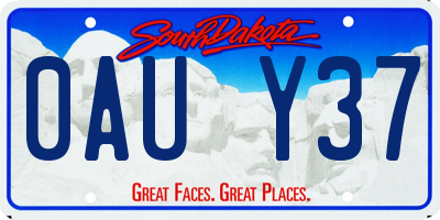 SD license plate 0AUY37