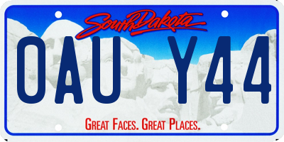 SD license plate 0AUY44