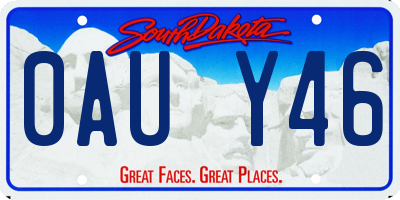 SD license plate 0AUY46