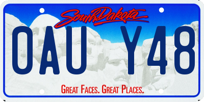 SD license plate 0AUY48