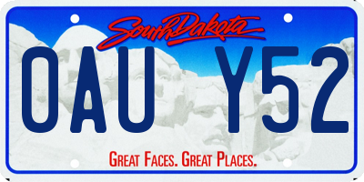 SD license plate 0AUY52