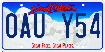 SD license plate 0AUY54